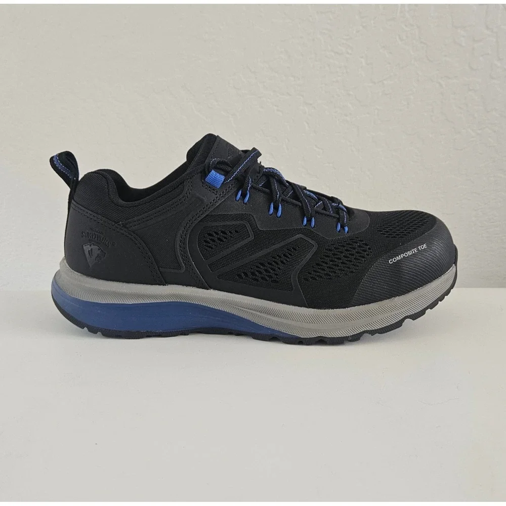 Herman Survivors Cassle Work Shoes Men's 8.5 Black Composite Toe Slip Resistant